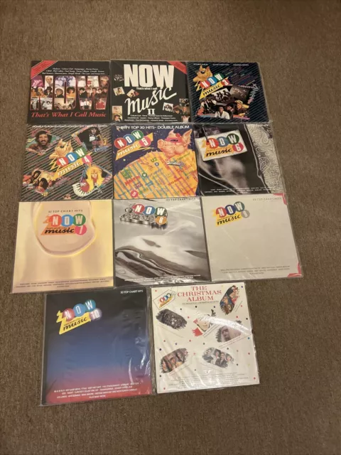 Now That’s What I Call Music Vinyl Records 1 - 10 & Now Christmas Bundle In Ex.,