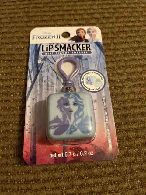 Disney Frozen 2 Elsa  Lip Smacker Cube Lip Balm Keychain Clip In My Else-Mint