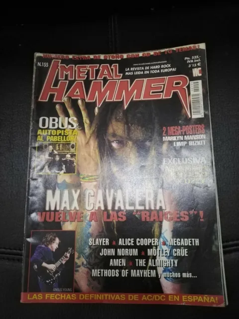 Magazine Marteau En Métal Max Cavalera Slayer Alice Cooper Megadeth Amen