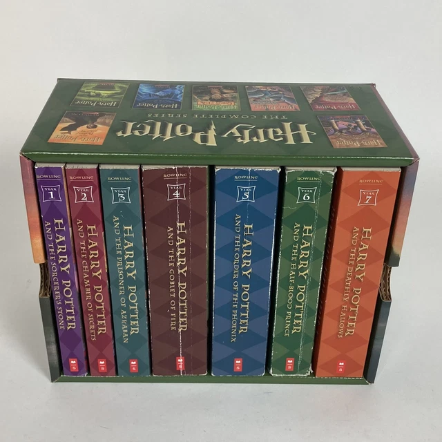 Harry Potter The Complete Series Books 1-7 Scholastic Paperback Box Set Complete