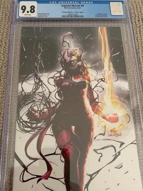 Captain Marvel #8 2019 CGC9.8  InHyuk Lee Virgin Unknown Comics Edition with COA