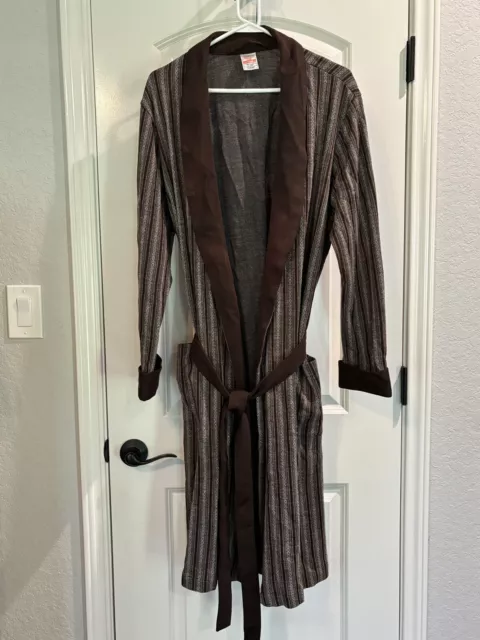 St. Michael Men’s Size Vintage Dressing Gown Smoking Jacket Robe Large