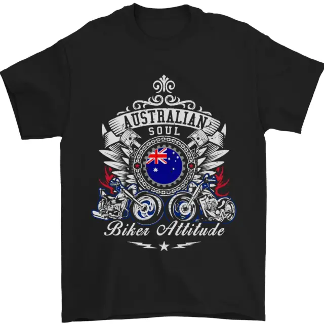 Australian Biker Australia Motorcycle Bike Mens T-Shirt 100% Cotton