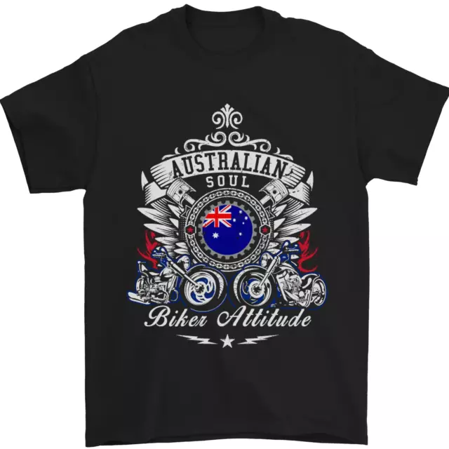 Australian Biker Australia Motorcyle Bike Mens T-Shirt 100% Cotton