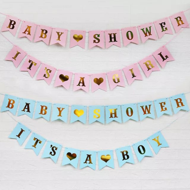 Baby Dusche Its A Boy Mädchen Banner Wandbehang Girlande Pink Dekoration Party ღ