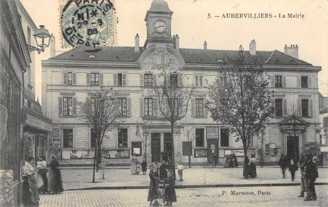 Cpa 93 Aubervilliers La Mairie