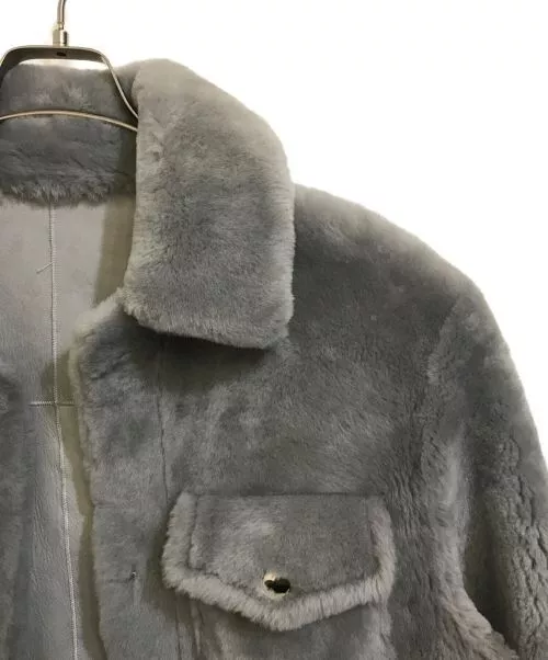 YVES SALOMON WOMEN'S Mouton Jacket Blouson Gray France Size:38 ...