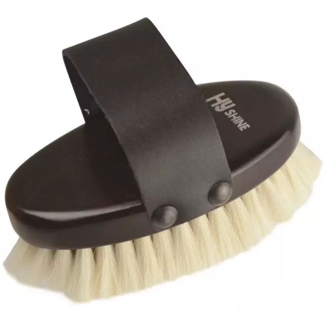 HySHINE Deluxe Goat Hair Wooden Body Brush