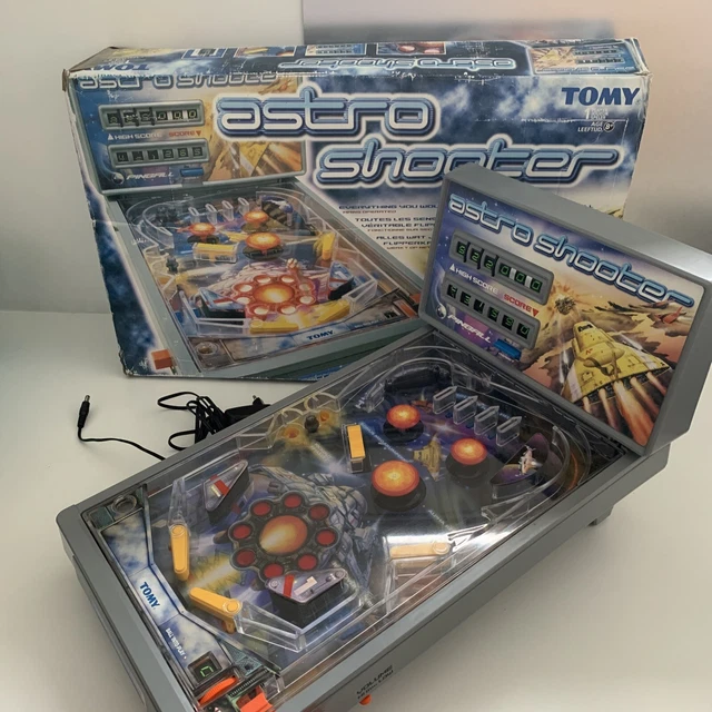 Flipper Tomy Astro Shooter 1983 – Version Bleu – Fonctionnel – Boîte + Chargeur d'origine - Jeux & Jouets