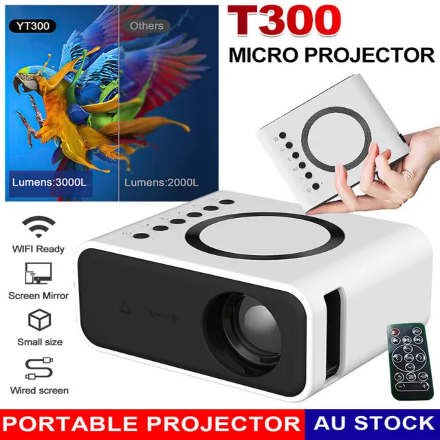 1080P Portable HD LED Mini Projector for iphone Adroid Phones Video Home Theater