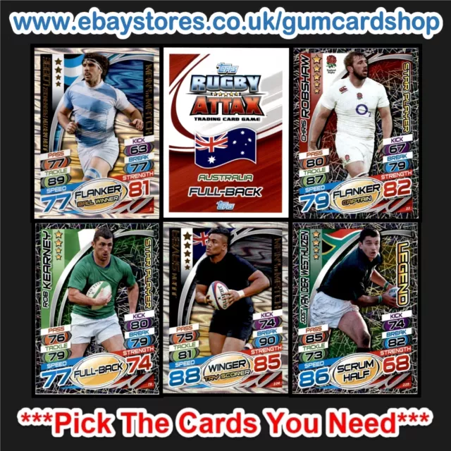 Topps Rugby Attax 2015 (1 to 99) *Please Choose Cards*