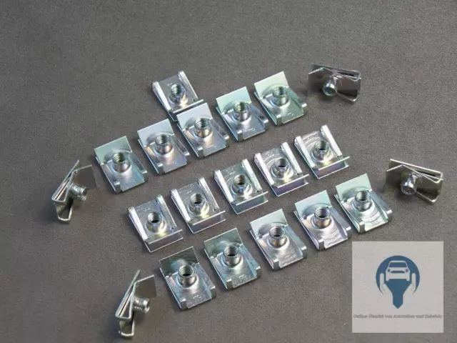 20x Pinza Tuerca de Chapa Tornillos M6 Audi VW Seat Skoda Opel BMW Peugeot Fiat