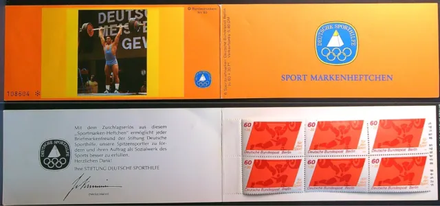 Berlin 1980 mit MiNr. 622 postfrisch Sporthilfe Markenheftchen