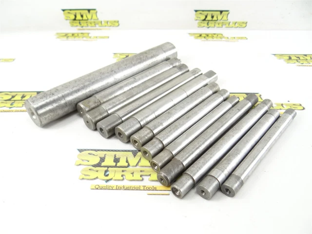 Lot Of 12 Assorted Lathe Mandrels 29/64" To 1-3/16" Diameter Range