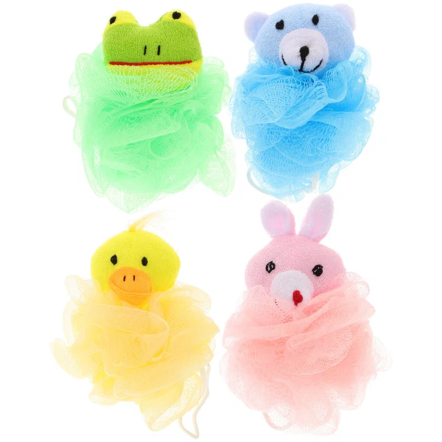 2 Kinder Duschschwämme Einhorn & Hai - Weiche PE Badeschwämme 15x11x5cm Für Spielerisches Duschen