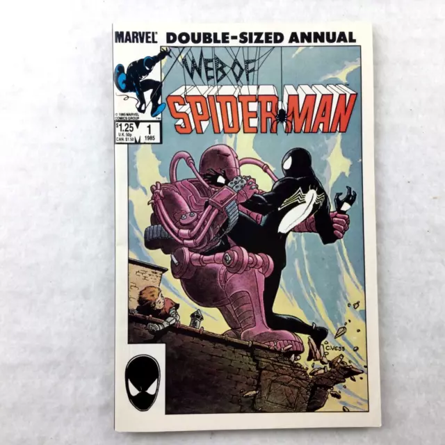 Web of Spider-Man Annual #1 Black Costume (Marvel Comics 1985) VF/NM