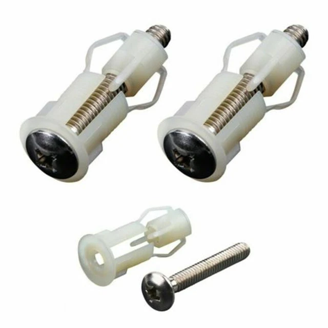 Tornillos de asiento de inodoro kit de tornillos de asiento de inodoro acero inoxidable/plástico parte superior Fix