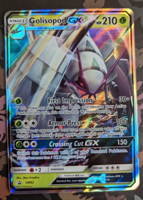 Golisopod GX | SM62 | Pokémonkarte | Sonne & Mond schwarzer Stern Promo | Halbkunst
