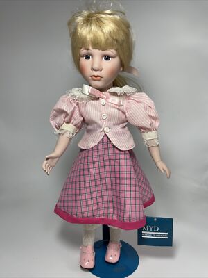 MARIAN YU DESIGN 17" PORCELAIN DOLL LIMITED EDITION #1672 /2500 MYD W/tag 1989
