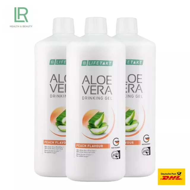 LR Aloe Vera Drinking Gel Pfirsich Geschmack 85% Aloe Vera  Neu & OVP 3x 1000ml