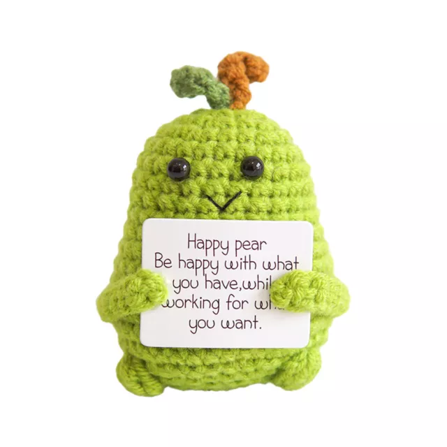Handmade Green Smiling Stuffed Friendship Emotional Support Pickle