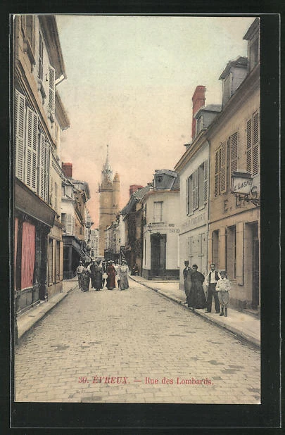 CPA Evreux, Rue des Lombards
