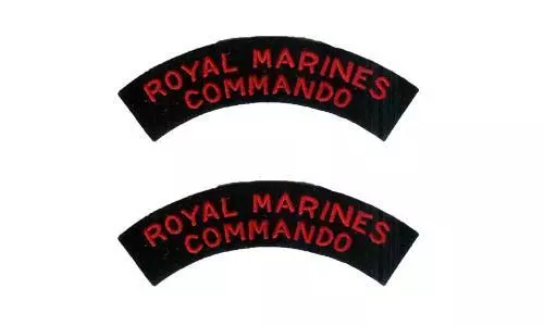 WW2 British Navy Army Royal Marines Commando Shoulder Sleeve Titles Badge Patch