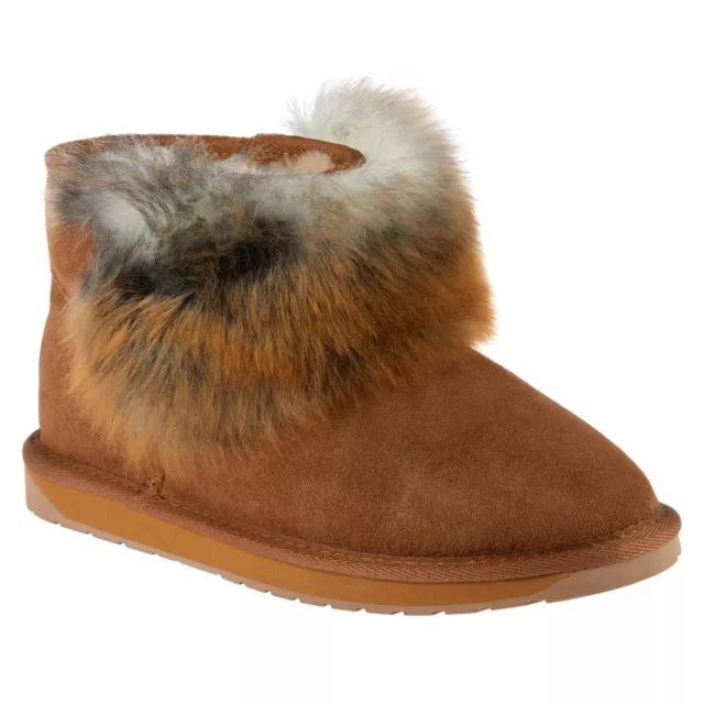 EMU Australia Chestnut, 10, Water-Resistant Sheepskin Ankle Boot, New, Ship Free