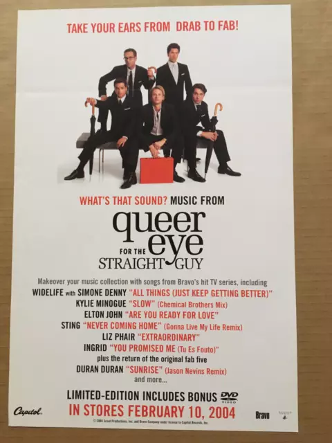 QUEER EYE FOR THE STRAIGHT GUY Promo POSTER DURAN DURAN Elton John KYLIE MINOGUE