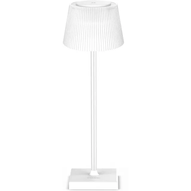 Lampada Da Tavolo Led Ricaricabile Simile Poldina Touch Dimmer Bianca