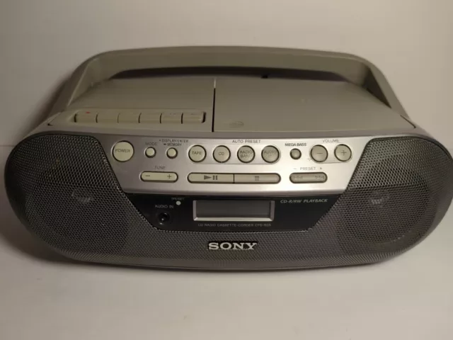 Sony CD Player AM/FM Radio Cassette Recorder Model: CFD-S05 Boombox Tested Works