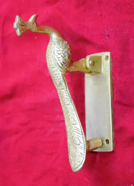 Brass Peacock Knocker Handmade Door Bell Peafowl Shape door Hanger Anneau EK571