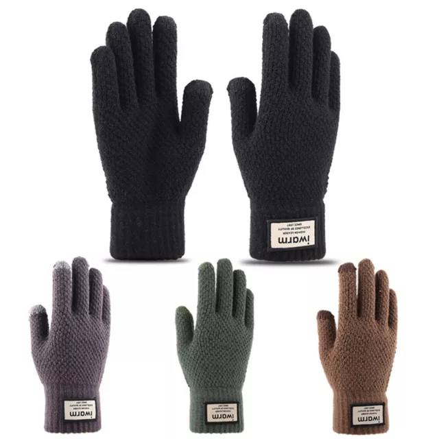 Mens Winter Warm Windproof Fleece Lined Thermal Touch Screen Gloves Outdoors