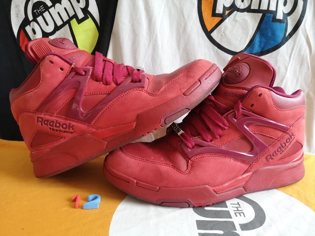 Reebok pump sneakers : Omni Zone Wrath Sins red leather, EU 42, US 9, UK 8