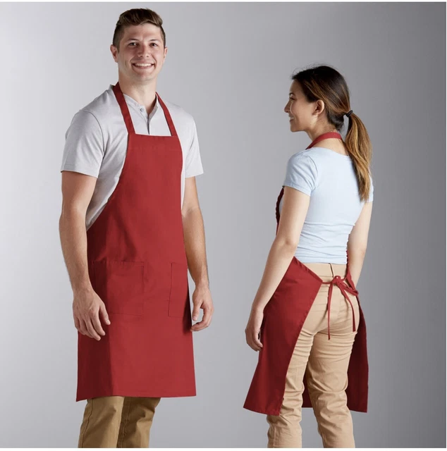 Chef Works Unisex Butcher Apron, Red, Red, Size 34-Inch Length by 24-Inch F8