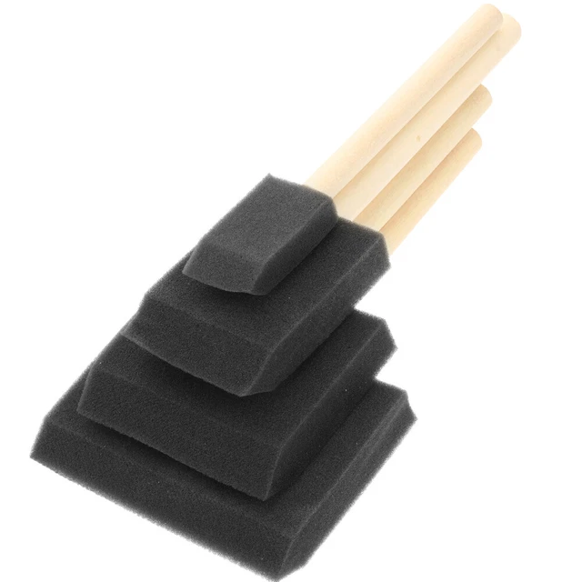 3 set Strumenti per la pittura portatili a spugna in legno di pennello