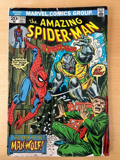 Amazing Spider-Man #124 Marvel (1973) 1st App Man-Wolf; Low Grade