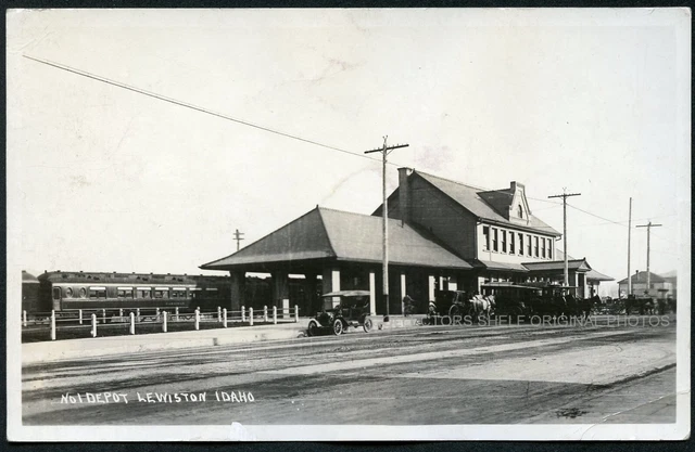 LEWISTON IDAHO TRAIN DEPOT STAION c1920 RPPC RP PHOTO POSTCARD