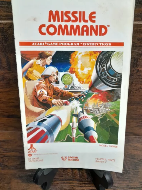 Missile Command - Atari 2600 - Instruction Manual Booklet Only