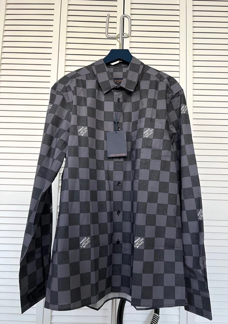 100% AUTHENTIC LOUIS Vuitton T-Shirt Damier Brown Ebene Short ...
