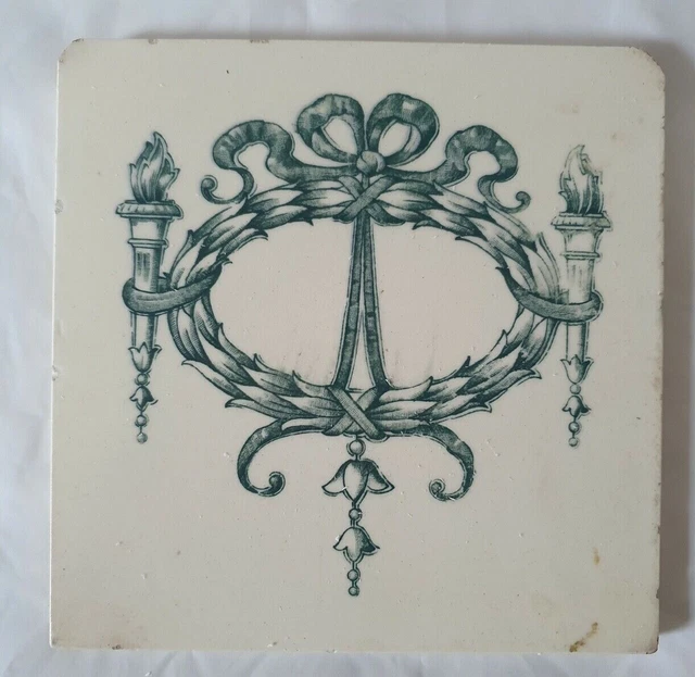 Elegant English Antique 19Th Century Neo Classical Design Tile
