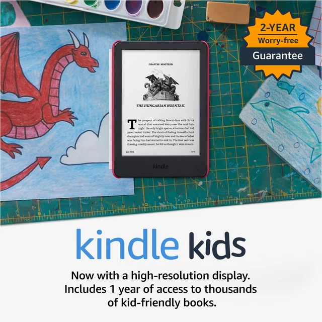 Amazon - Kindle Kids E-Book Kids 6 Display - 16Gb - 2022 - Unicorn ... NEW