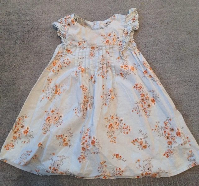 splendido abito bambina 18-24 mesi senza maniche floreale leggero successivo