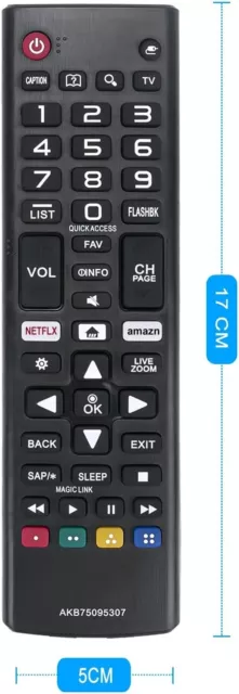 New AKB75095307 Replace Remote Control for LG Smart TV 50UN7000PUC 65UN7000PUD