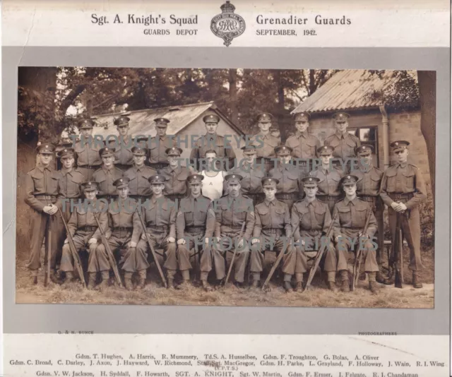 ORIGINAL BRITISH ARMY WW2 Grenadiers Guards photo Sept 1942 all men ...