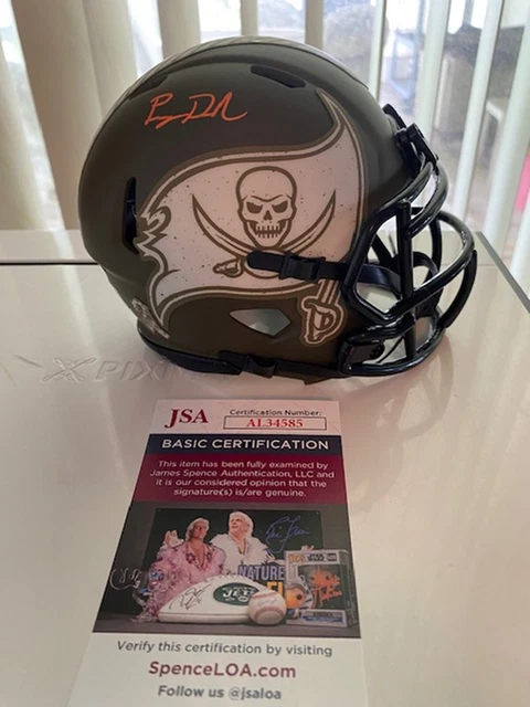 Payne Durham Signed Tampa Bay Buccaneers Salute To Service Mini Helmet Jsa Coa