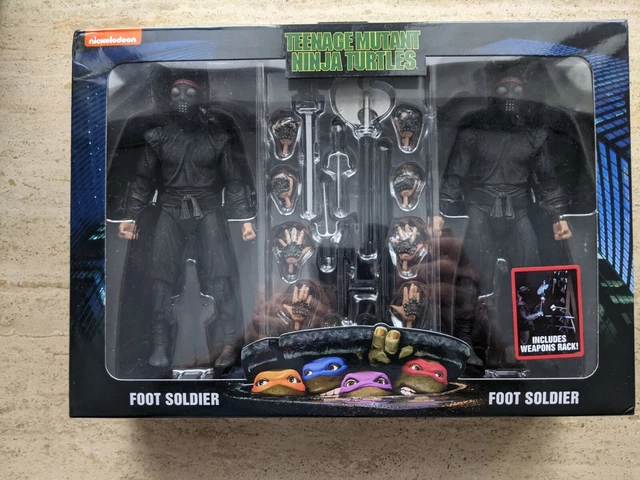 Tmnt Weapon Rack NECA TMNT 1990 Foot Soldier and Weapons Rack 2 Pack. New in Damaged Box ...
