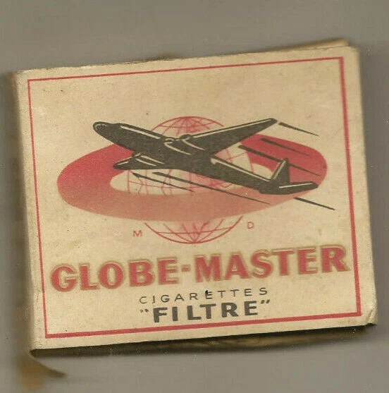 PAQUET DE CIGARETTES vide:GLOBE-MASTER Le tabac du Globe 1,Rue de Dijon  ALGER EUR 8,00