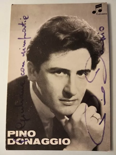Cantante - Pino Donaggio - Autografo originale.