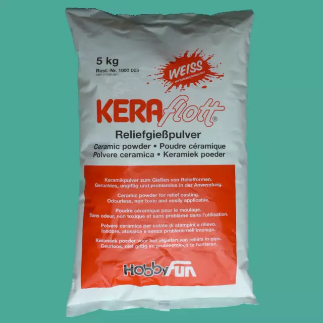 HobbyFun KERAflott Reliefgießpulver weiß 5kg-Beutel